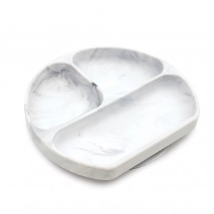 Bumkins Silicone Grip Dish 6m+ Marble